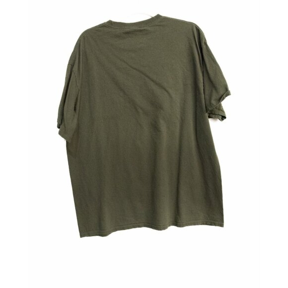 Delta Pro Weight Mens Green T Shirt Graphic Crew Neck Pullover Short Sleeve 2XL - Picture 2 of 7